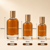 Flacon de parfum en stock, personnalisé, 30 ML, 50 ML, 100 ML, rond, OEM ODM, avec logo personnalisé, flacon de parfum 50 ml avec boîte