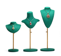 Expositor de Collares con Maniquí, Soporte para Collares, Exhibidor de Joyería para Mostrador