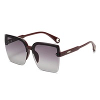 Lunettes de soleil sans monture pour femmes à la mode en gros en usine directe avec lentilles UV400 Matériau du cadre en PC