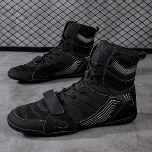 Zapatos de boxeo para hombre, de malla transpirable, con cordones, para entrenamiento y combate deportivo. - Product Image 2