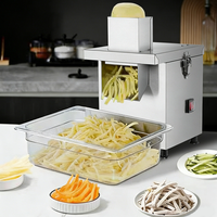 Machine à découper les aliments électrique automatique multifonctionnelle en acier inoxydable pour usage commercial, coupe-légumes, trancheuse/déchiqueteuse