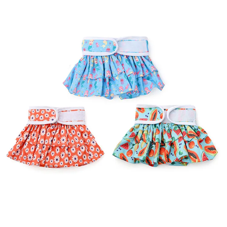 Oem Odm Custom Reusable Dog Diapers Pad Super Absorbent Washable Dog Physiological Pants Shorts Skirts
