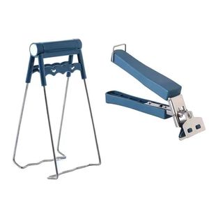 Pince à assiette en acier inoxydable, pince à bol, ensemble d'ustensiles de cuisine résistants à la chaleur, support de casserole antidérapant avec tapis isolant pour la cuisson - Product Image 5