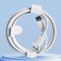 Cable de Carga Rápida USB C a C PD de 60W con Cubierta Trenzada de TPE para Dispositivos iPhone 15/16 Tipo-C y Auriculares