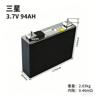 Batería Prismática de Iones de Litio SDI 3.7V 94Ah, Descarga 20C, 1200 Ciclos, Sistema de Almacenamiento de Energía Solar para Vehículos Eléctricos/RV