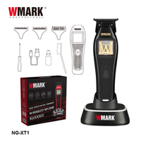 Cortadora de Pelo Profesional WMARK Exclusiva NG-XT1 Cuchilla DLC Recargable para Barbería con Motor Vectorial Magnético de Alta Velocidad y Recortadora de Detalles para Barba