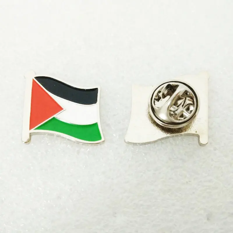 Escudo de metal estampado de patriotismo, chapado en plata, esmalte de tono, bandera de Israel, collar, traje, chaqueta, etiqueta, solapa, bolsillo, insignia de pin de pecho