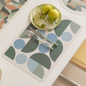 Mantel Individual estampado de diseño original, PVC geométrico de Mantel Individual, juego de manteles impermeables para mesas de decoración - Product Image 3