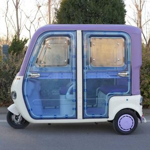 รถสามล้อไฟฟ้าคุณภาพสูงสำหรับบรรทุกผู้โดยสาร รถจักรยานยนต์ไฟฟ้าแบบสามล้อ ตัวถังปิด รถสามล้อไฟฟ้ามอเตอร์ 1200 วัตต์ - Product Image 2
