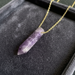 Colgante de Cristal de Amatista Natural al por Mayor, con Forma de Lápiz, Tema de Hadas, Decoración para el Hogar, Regalo - Product Image 3