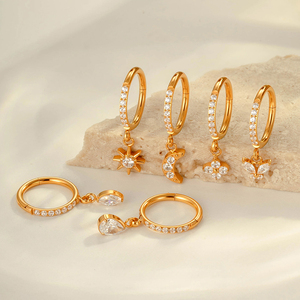 Pendientes de Titanio Hengsen para Piercing, Joyería Fina, ASTM F136, PVD 18K, Anillos Segmentados Articulados, Pendientes Colgantes - Product Image 4