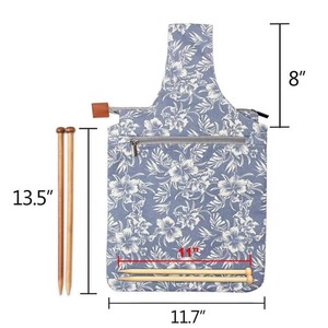 Sac de rangement en toile pour tricot, certifié BSCI, idéal pour les aiguilles à tricoter, le fil et les accessoires de crochet, taille parfaite pour le tricot. - Product Image 3