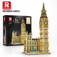 Reobrix 55012 MOC Notre-Dame de Paris, la Tour de l'Horloge de Big Ben au Royaume-Uni, modèle de construction à assembler soi-même, jouets de construction, ensembles de blocs de construction
