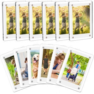 Marco DE FOTOS magnético acrílico Polaroid para nevera, pantalla de refrigerador de 2,36x3,54 pulgadas, imán transparente, marcos de fotos Fujifilm <span class=keywords><strong>Instax</strong></span> - Product Image 3