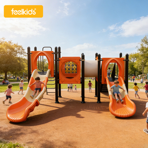 Feelkids - <span class=keywords><strong>Parque</strong></span> Infantil Grande para Exteriores, Tobogán de Plástico, Casa de Juegos, Equipo de Entretenimiento para Niños, para Parques y Escuelas, con Capacidad para >500 kg, <5 Usuarios - Product Image 1