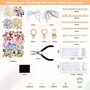 <span class=keywords><strong>Kit</strong></span> de fabrication de porte-clés de 544 pièces avec breloques et pendentifs en alliage électro-plaqué, fournitures de bricolage <span class=keywords><strong>pour</strong></span> la création de bijoux <span class=keywords><strong>pour</strong></span> adolescents et adultes - Product Image 3