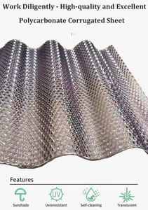 2.8mm elmas oluklu polikarbonat levha 100% dağınık ışık kabartmalı prizmatik polikarbonat oluklu levha - Product Image 6