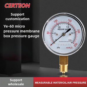 YE‑60 Medidor de presión de diafragma gas y vacío baja presión montaje radial M14 G3/8 rosca kPa manómetro presión - Product Image 4