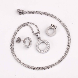 Precious Shiny Carving Circle Zircon Earrings Necklace <b>Jewelry</b> <b>Set</b> Fashion 18k Gold Plated Female <b>Jewelry</b> <b>for</b> <b>Wedding</b> <b>Bride</b> - Product Image 6