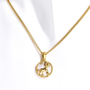Venta al por Mayor de Dijes del Zodiaco Chapados en Oro de 18K, Joyería de Moda, Collar de Acero Inoxidable con los 12 Signos del Zodiaco para <span class=keywords><strong>Mujer</strong></span> - Product Image 6