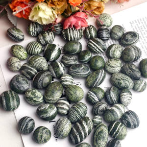Fournitures de sorcellerie en gros : Pierre roulée de jaspe zèbre vert pour la décoration intérieure ou comme souvenir - Product Image 6