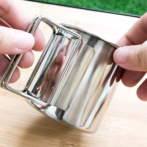 Tazas de Camping de Acero Inoxidable, Taza de Viaje para Escalar, Tazas Portátiles para Senderismo con Asa, Tazas de Café para Oficina - Product Image 3