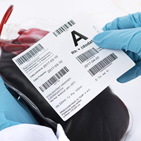 Customized White Matte PP Blood Bag Sticker Waterproof Packaging Label for Low Temperature Blood Storage
