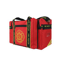 Sac de transport pour équipement de pompier en polyester ignifuge de couleur rouge