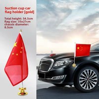 Drapeau rouge cinq étoiles MG B-34 écologique monté sur voiture en acier inoxydable mât ventouse Base numérique imprimé graphiques en plein air