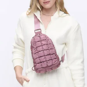 Customization Trendy Designer Purse Quilted Soft Puffer CrossBody Bag For Women