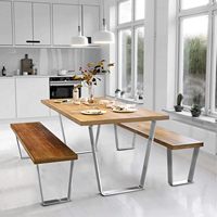 Pieds de table en métal modernes style campagnard pour salle à manger, bureau, cuisine, hôtel, extérieur, atelier, meubles de bureau