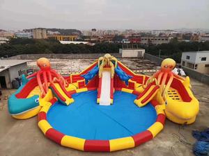 Jeux de plein air, toboggan gonflable commercial pour parc aquatique terrestre <span class=keywords><strong>avec</strong></span> <span class=keywords><strong>piscine</strong></span> pour <span class=keywords><strong>location</strong></span> de fête - Product Image 1