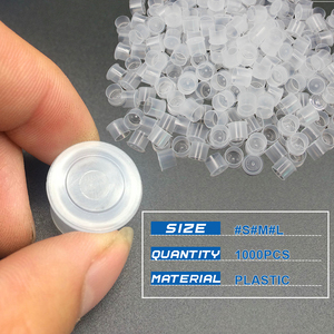 1000 unidades de vasos de plástico transparentes para tinta de tatuaje, de 17mm, 14mm y 11mm, con base autoestable, para pigmento de tatuaje - Product Image 4