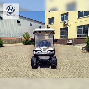 Voiturette de golf électrique blanche personnalisée 6 places, 3 rangées (avant/arrière), Buggy VIP, Navette touristique, pour événements et mariages, Huajia Hainan - Product Image 3