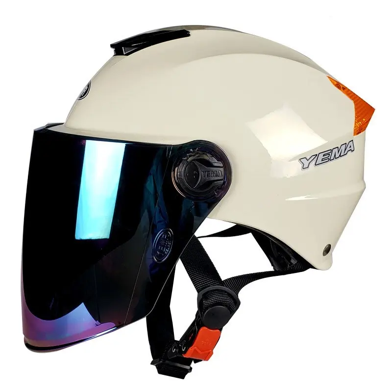 Emniyet kaskı, motosiklet kask, Unisex yaz güneş koruma yarım kask çoklu moto kask moto cascos