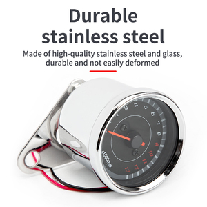 Accessoires en gros rétro modifié mécanique 13000 tachymètre compteur Chrome compteur de vitesse <span class=keywords><strong>moto</strong></span> universel 12V pièces - Product Image 3