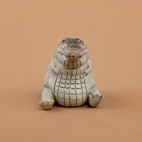 Sculpture en résine d'alligator et de crocodile, figurine animale de style européen, décoration Feng Shui pour la maison et le jardin, art imperméable