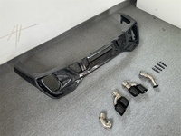 Difusor trasero de fibra de carbono forjado estilo LD, Kit de cuerpo de tubo de escape de labio de parachoques trasero para BMW X6 G06