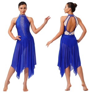 ชุดเต้นรำสำหรับผู้หญิง ชุดเต้นรำแนวลิริคอลสำหรับผู้ใหญ่ ชุดรัดรูปแบบชิ้นเดียว ชุดสำหรับฟิกเกอร์สเก็ต ยิมนาสติก ชุดออกกำลังกาย ชุดเต้นลาติน ชุดเต้นร่วมสมัย - Product Image 2