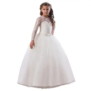 बच्चों दिलाना डिजाइन फूल लड़कियों पार्टी शादी की पोशाक राजकुमारी औपचारिक लंबे कपड़े के लिए 10 साल पुराने