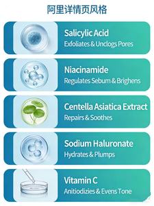 Suero Facial Blanqueador de Piel con Vitamina C Orgánica de Marca Privada, Ácido Kójico Líquido para Eliminar Manchas Negras y Cuidado de la Piel - Product Image 2