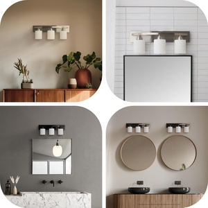 ETL Modern 3-<b>Light</b> <b>Bathroom</b> Vanity Lighting Mirror Lamps with Clear Glass <b>Shade</b> Hallway Cabinet Porch Wall Sconces Indoor Home - Product Image 3