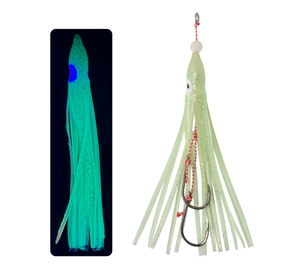 Nuovo Design artificiale luminoso polpo gonne <span class=keywords><strong>di</strong></span> calamaro gancio per pesca morbida esche a doppia assistenza ganci - Product Image 5