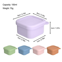 Mini-récipient alimentaire portable moderne en silicone, étanche et anti-humidité, empilable, pour cuisine et réfrigérateur
