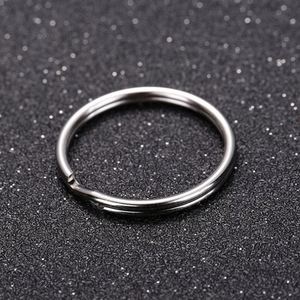 Keyring <b>Key</b> Chain Hoop Iron Nickle Finish Blank Circle <b>Split</b> <b>Ring</b> Loop <b>Key</b> Holder for Diy Keychains - Product Image 3