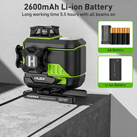 Niveau laser Huepar Z04CG avec écran LCD, auto-nivellement vert pour utilisation en extérieur, télécommande
