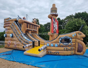 Château gonflable avec <span class=keywords><strong>toboggan</strong></span> aquatique Hupfburg <span class=keywords><strong>XXL</strong></span> Piratenschiff pour enfants - Product Image 1
