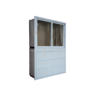 Archivador de almacenamiento de vidrio con revestimiento de acero moderno y fácil limpieza, instrumento de medicina farmacéutica, muebles de archivo para hospitales - Product Image 6