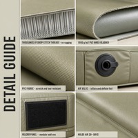 Nouveau design, canapé gonflable monoplace, chaise pneumatique 2 pièces en Drop Stitch, capacité 500 kg pour intérieur, camping, camping-car, salon