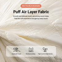 Oreiller de soutien pour le cou et la tête FULAN en tissu microfibre gonflable à motif gaufré